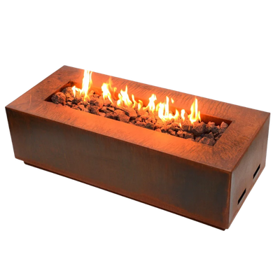 Lareira Aço Corten Retangular